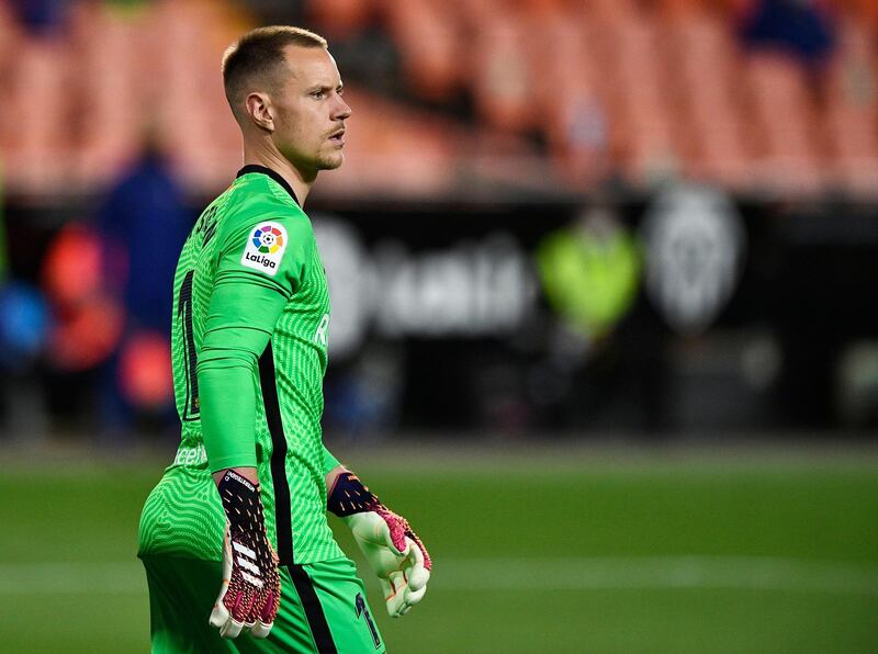 BARCELONA PLAYER RATINGS: Marc-Andre ter Stegen 6 - Not much to deal with in the first half and despite a big save to keep the score at 0-0, Valencia scored from the resulting corner with Paulista at the back post. Not much the German goalkeeper could have done about Soler’s wonder-strike in the 83rd minute. Reuters