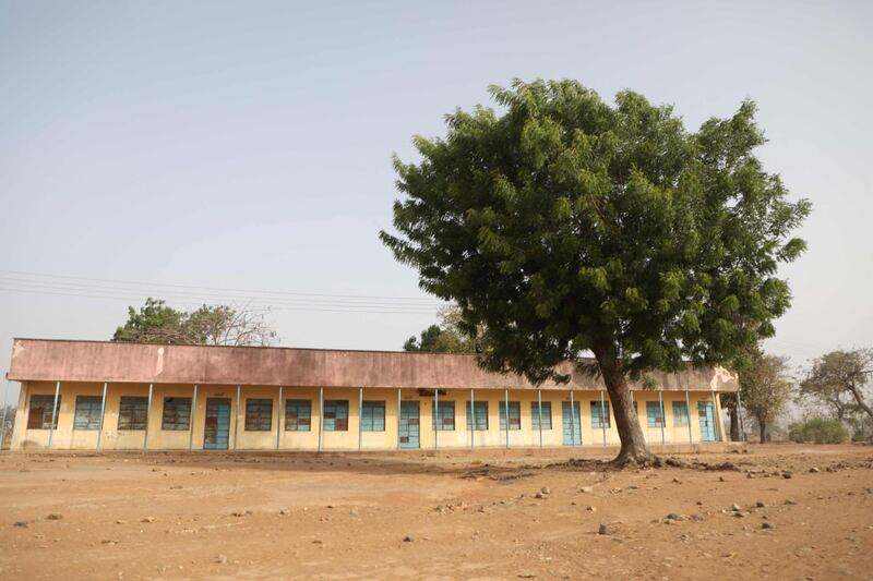 Deserted block of classrooms inside Government Science College. A former Nigerian lawmaker said the school had no perimeter fence, making it vulnerable to attack. AFP