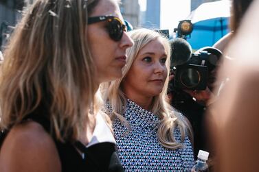 Some of deceased financier Jeffrey Epstein's alleged victims, including Virginia Roberts Giuffre (C) exit the United States Federal Courthouse in New York, New York, USA, August 27, 2019. EPA/ALBA VIGARAY