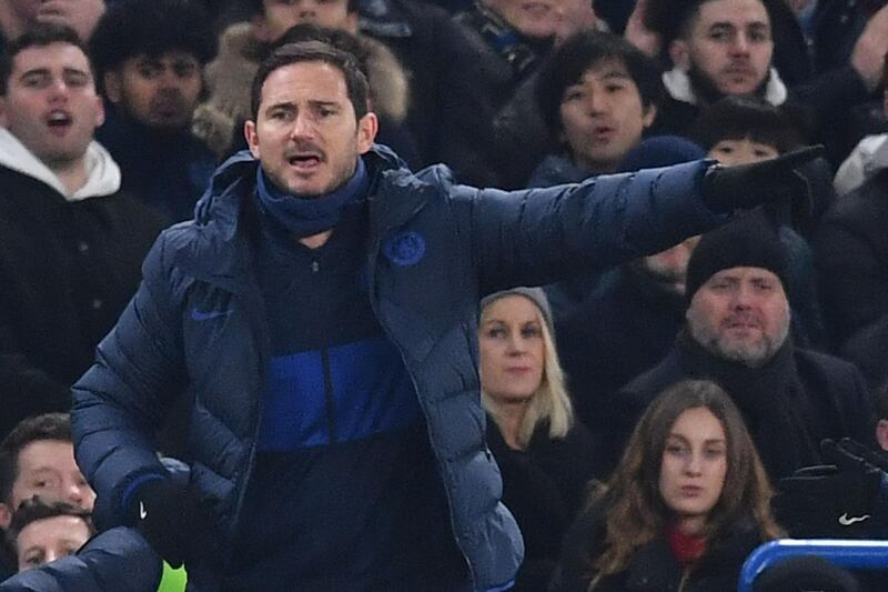 Chelsea manager Frank Lampard on the touchline. AFP