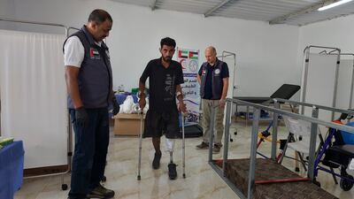 Sultan Al Kabi, the hospital's director, said President Sheikh Mohamed's initiative for advanced prosthetics used the latest technologies to benefit those in need. Photo: Mohammed Abu Amra