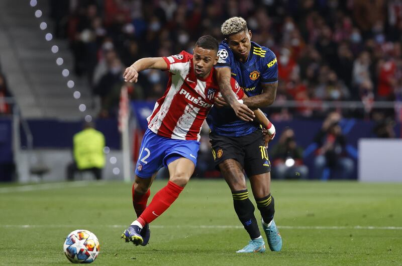 LEFT-BACK: Renan Lodi (Atletico Madrid) - Pushed higher up the pitch than his usual left-back position by Atletico coach Diego Simeone, he gave Manchester United’s makeshift right-back Victor Lindelof a torrid first hour. One of several excellent crosses invited Joao Felix to head Atletico in front. EPA