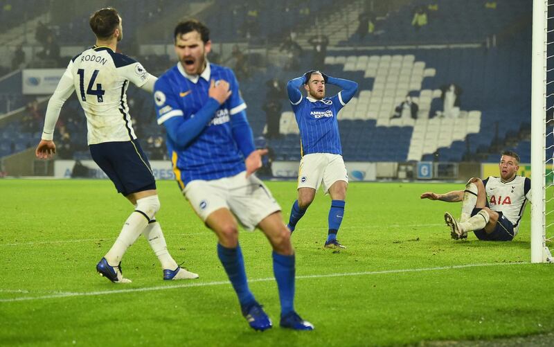 Pascal Gross 8 – Had the first chance of the game but saw his effort hit the post as he seized on some statuesque defending from the visitors. Ten minutes later, he pulled the ball back for Trossard to open the scoring. Classy performance in the middle. Reuters