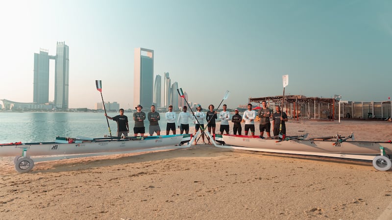 Coastal rowing boats used to complete the first 400km row between the islands of Abu Dhabi are to be donated to future athletes with ambitions to compete in the Olympics