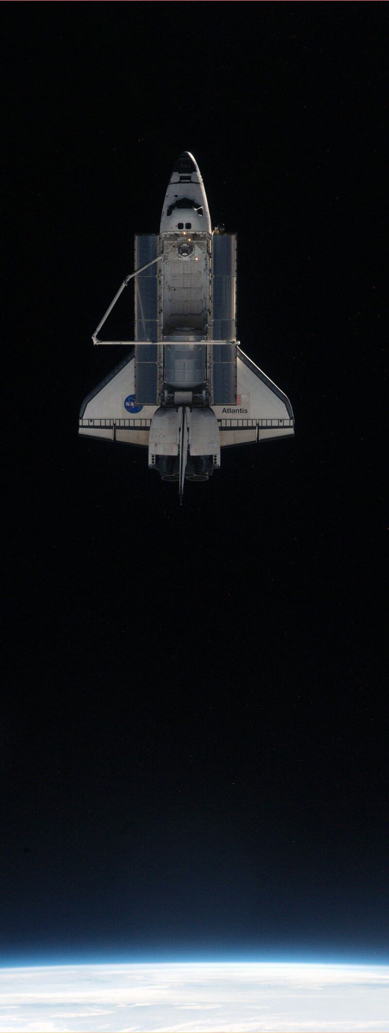 This image provided by NASA shows the space shuttle Atlantis photographed from the International Space Station as the orbiting complex and the shuttle performed final separation in the early hours of Tuesday July 19, 2011. (AP Photo/NASA) *** Local Caption ***  Space Shuttle.JPEG-0900e.jpg