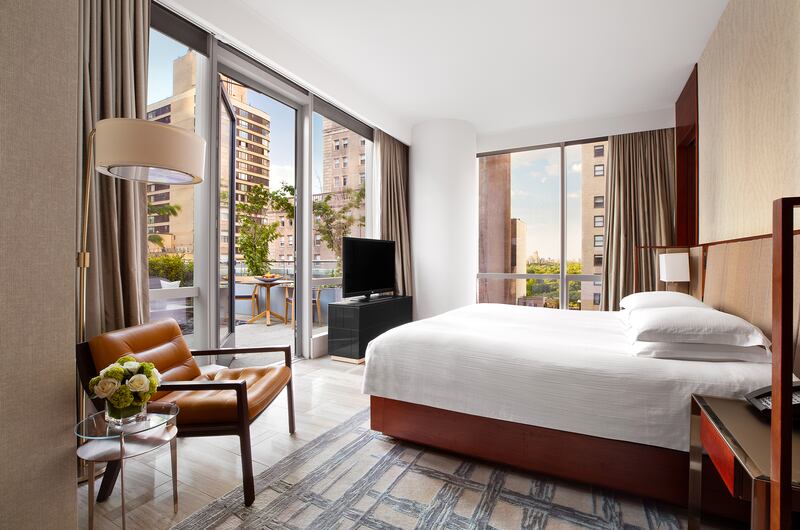 The 19th floor offers 10,000 square feet of private living space with each guestroom/suite featuring floor-to-ceiling windows