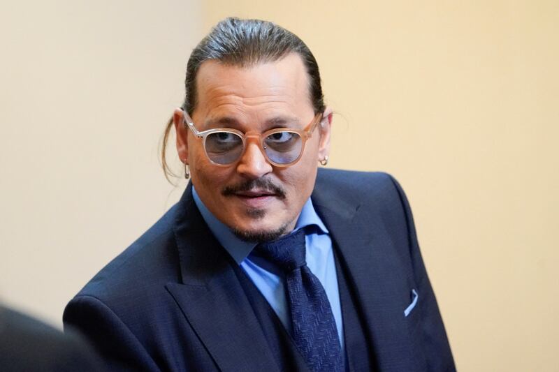 Depp smirked and raised his eyebrows through much of the closing arguments. Reuters