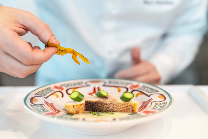 Paco Morales shows off his Spanish restaurant's three-star pedigree with beautifully plated dishes in Dubai. Photo: Qabu