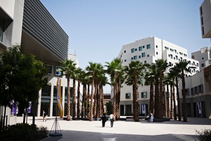 Abu Dhabi, UAE, September 1 2014: 

NYU Abu Dhabi opened its doors for the first day of the school year. This was also the first day of classes at their new campus on Saadiyat Island. 

People pass through the campus center. 

Lee Hoagland/The National


