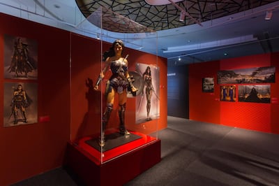 A statue of Wonder Woman on display at the exhibition. Courtesy Yas Mall 