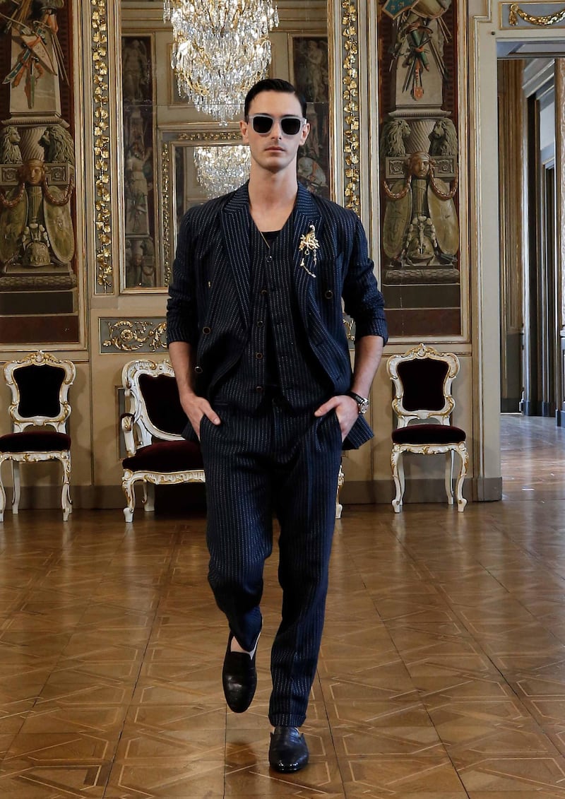 A look from the Alta Sartoria collection by Dolce & Gabbana.