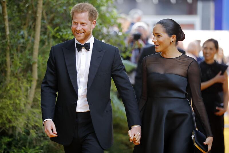 Prince Harry and Meghan, Duchess of Sussex attend the premiere of Disney's 'The Lion King' in London's Leicester Square on July 14, 2019. AFP