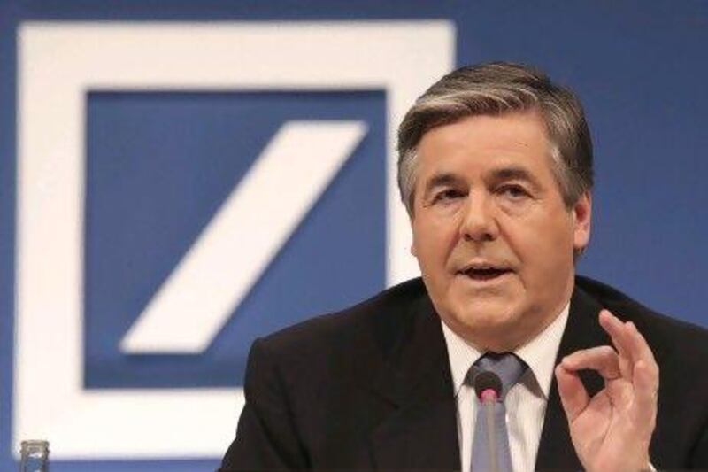 Josef Ackermann, the chief executive of Deutsche Bank, says 'the problem isn't the capital base of banks'.