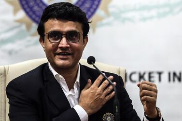 epa07942499 Former Indian cricket player Sourav Ganguly speaks to media during his first press conference after taking charge as President of the Board of Control for Cricket in India (BCCI), at BCCI head quarter in Mumbai, India, 23 October 2019. EPA/DIVYAKANT SOLANKI