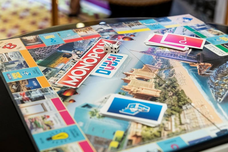 DUBAI, UNITED ARAB EMIRATES. 04 November 2019. Launch of the brand new Dubai Monopoly board at a special event on the 27th floor of the Burj Al Arab. (Photo: Antonie Robertson/The National) Journalist: Farah Andrews. Section: The National.
