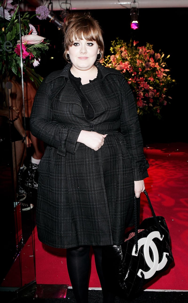 LONDON - MAY 12:  (UK TABLOID NEWSPAPERS OUT) Singer Adele arrives at the afterparty following the world premiere of 'Sex And The City' at Old Billingsgate on May 12, 2008 in London, England.  (Photo by Claire Greenway/Getty Images)