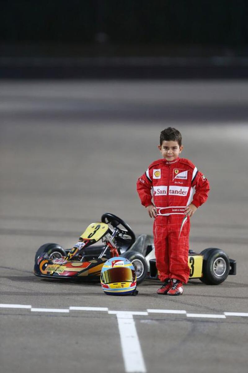 Rashid Al Dhaheri has started competing with kart drivers nearly double his age. Photos by Delores Johnson / The National 