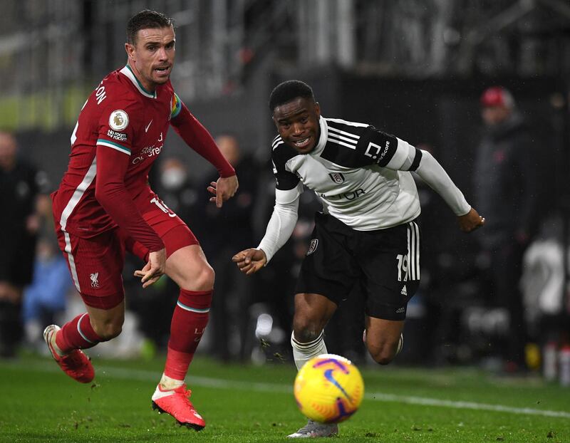 Jordan Henderson - 6: Worked hard in the first half trying to break up Fulham’s attacks and dropped in as an auxiliary centre back after Matip’s departure. Wasted a chance to equalise just after the hour mark. PA