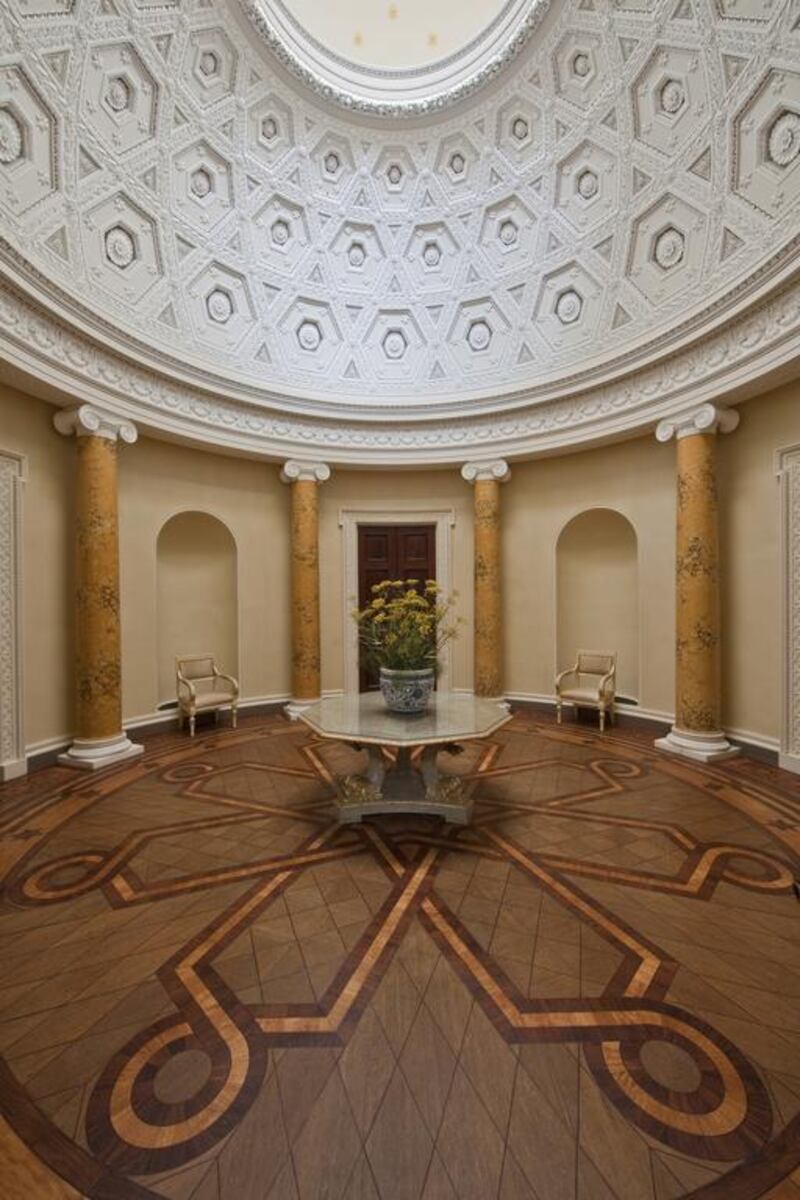 The Rotunda — a wholly imaginative work based on the Lion Court of the Alhambra Palace, Granada, at Ballyfin. Courtesy Ballyfin