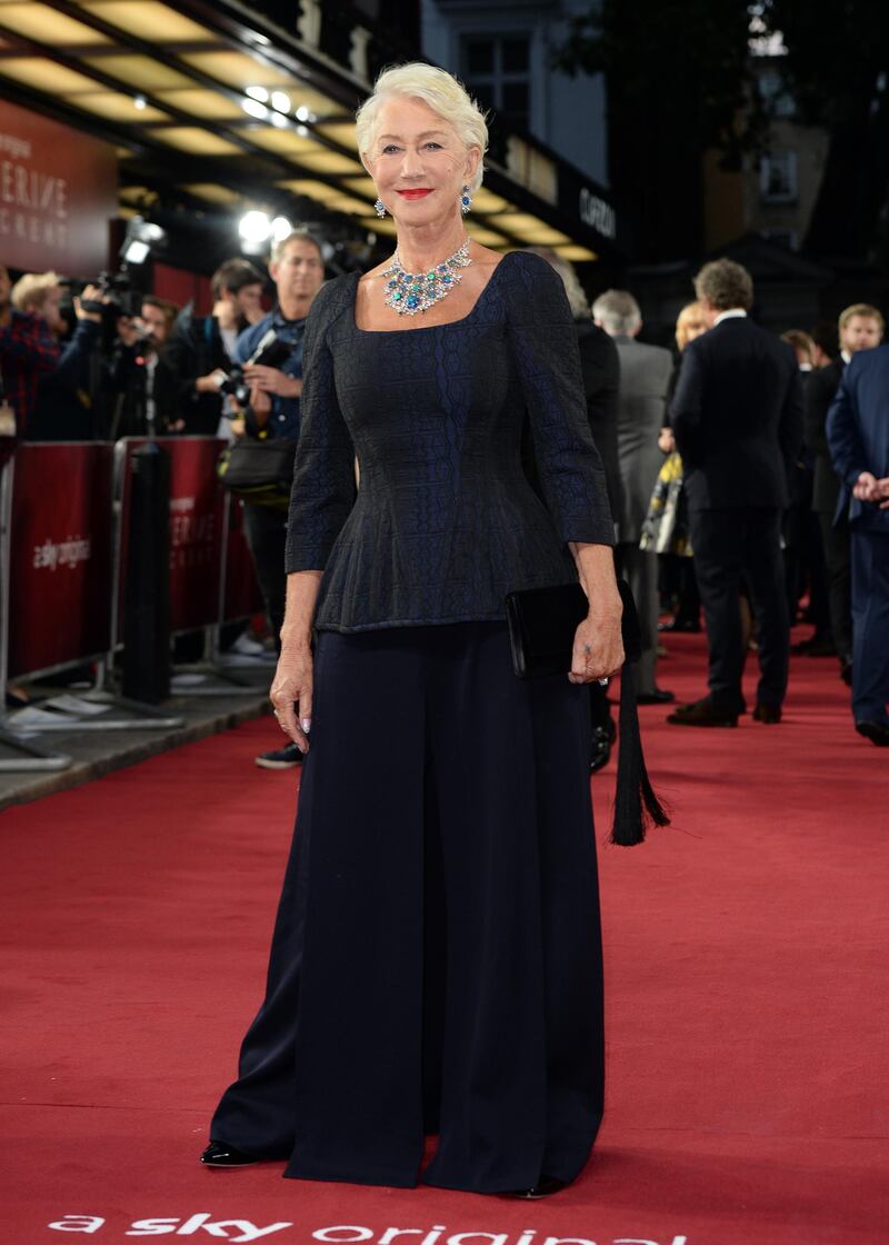 Dame Helen Mirren arrives at the 'Catherine The Great' UK premiere at The Curzon Mayfair on September 25, 2019 in London. Getty Images