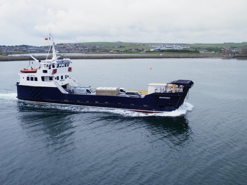 The Shapinsay island ferry that is set to become the first zero-emissions ferry in the world. David Hibbert.