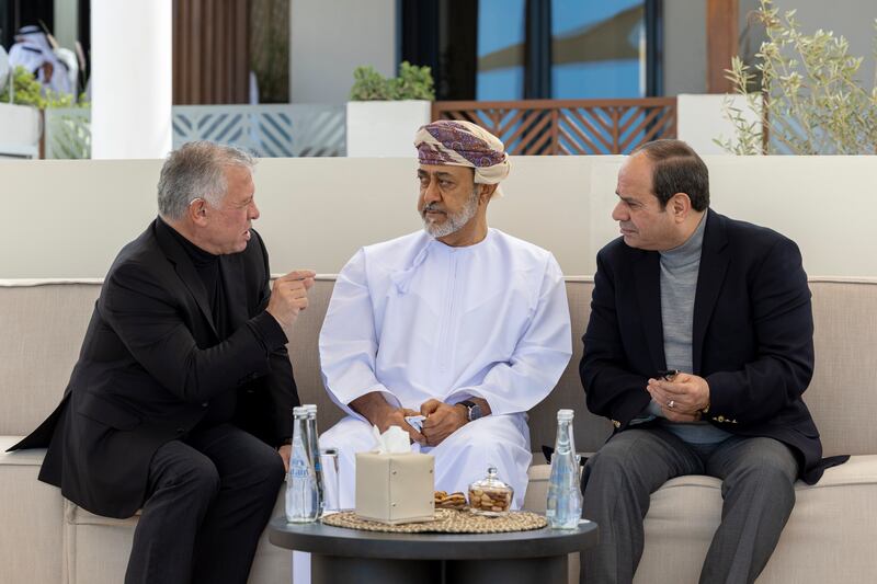 Mr El Sisi, Sultan Haitham and King Abdullah
