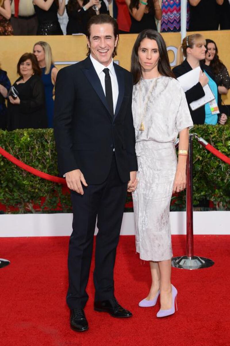 Actor Dermot Mulroney and wife Tharita Cesaroni. AFP 