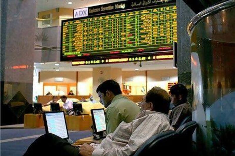 The UAE stock markets underperformed most Gulf markets last year. The Abu Dhabi bourse fell by 11.6 per cent, while the Dubai index declined by 16.9 per cent. Rich-Joseph Facun / The National