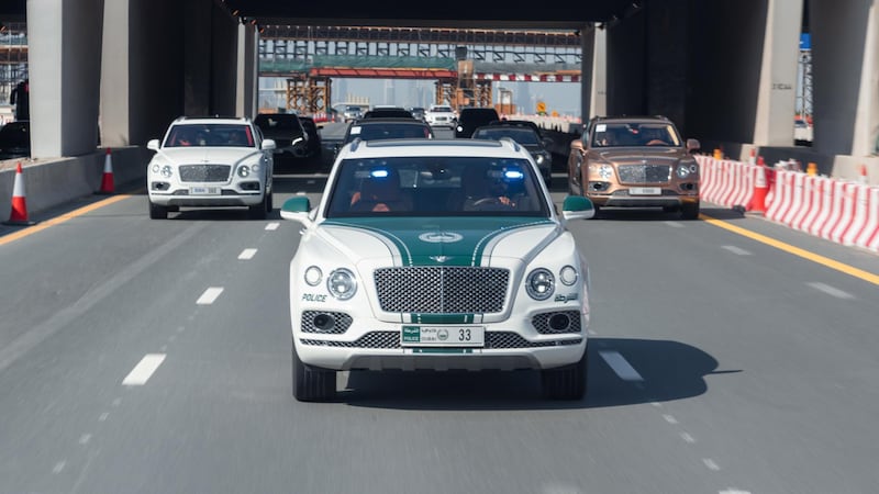 Dubai Police's Bentley took part in the event.