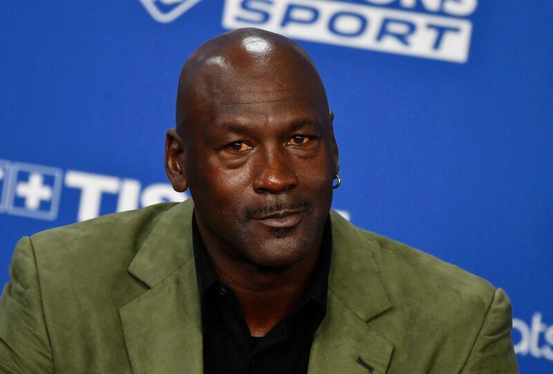 epa08457555 (FILE) - Charlotte Hornets owner and former NBA star Michael Jordan attends a press conference before the NBA basketball game between the Charlotte Hornets and the Milwaukee Bucks in Paris, France, 24 January 2020 (re-issued on 01 June 2020). Michael Jordan condemned 'ingrained racism' in the United States in a statement on the death of George Floyd released on 31 May 2020.  EPA-EFE/JULIEN DE ROSA