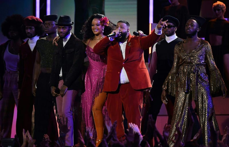 Rihanna and DJ Khaled Timothy A. Clary / AFP