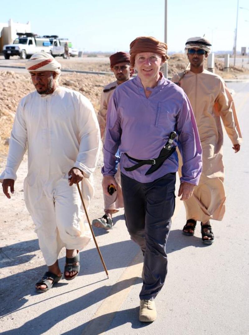 The Muscat-based Mr Evans and his Omani team members are retracing the first crossing of the Empty Quarter in 1930 by a westerner, British civil servant Bertram Thomas. AFP