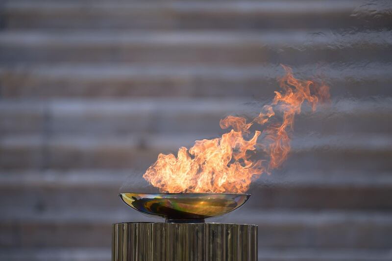 The Olympic flame. AFP