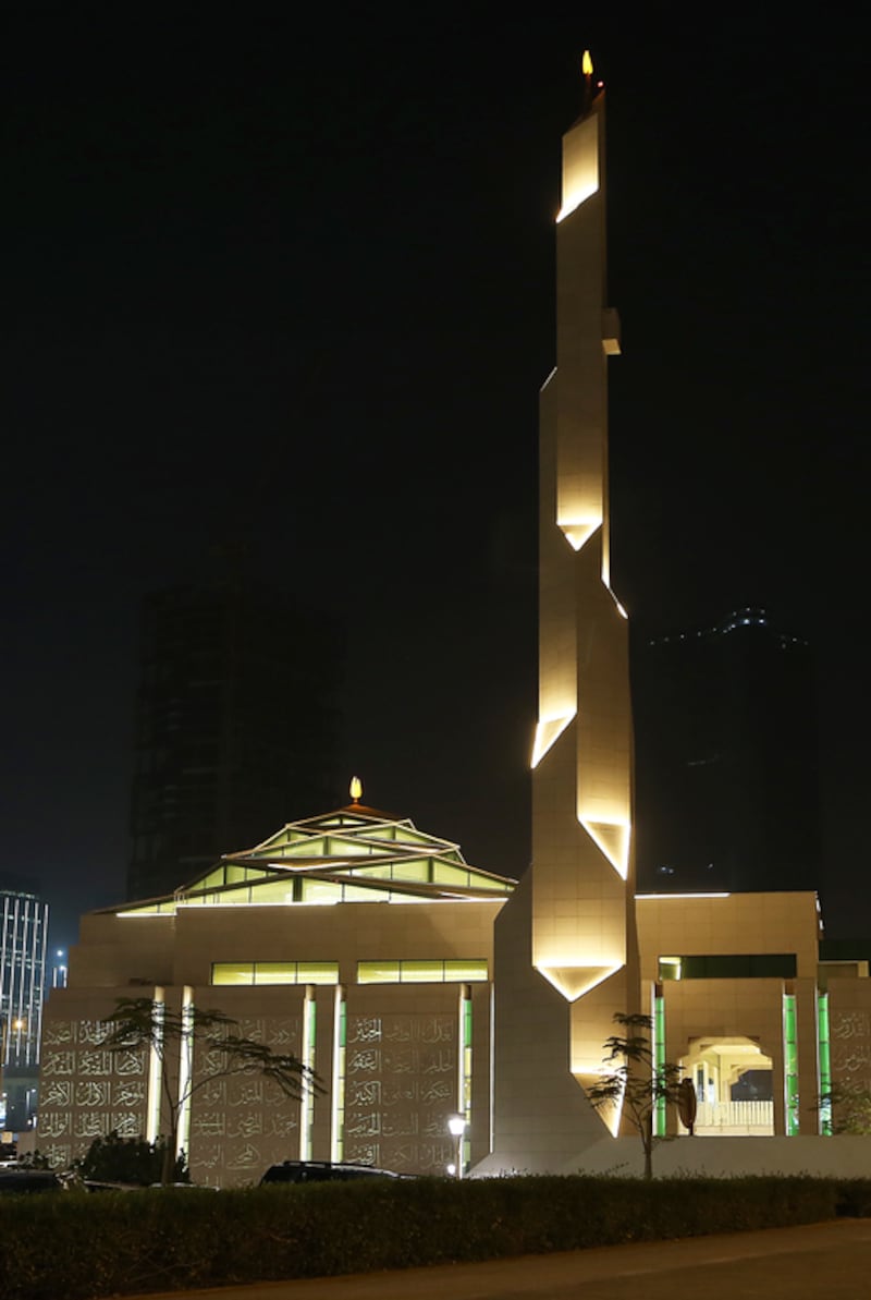 Al Aziz Mosque in Marina Square on Al Reem Island, Abu Dhabi. Pawan Singh / The National