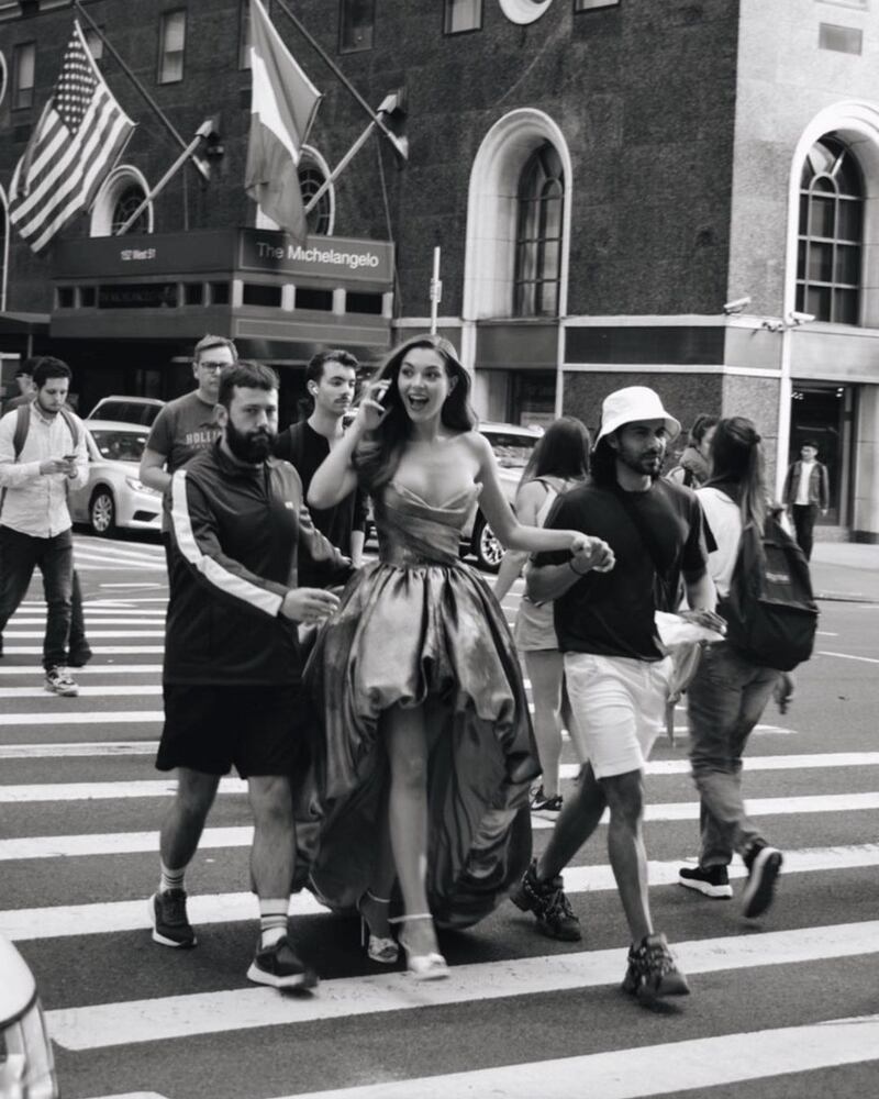 The model on her way to a photo shoot. Photo: alicia.faubel / Instagram