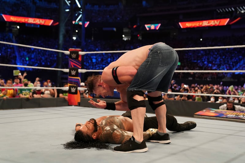 John Cena takes on Roman Reigns in the main event of SummerSlam. Photo: WWE