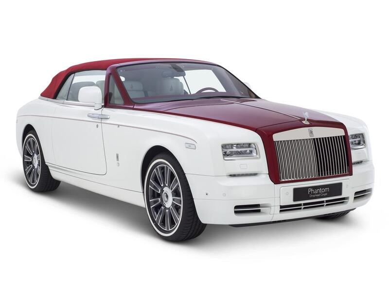 The Wisdom Collection Rolls-Royce Phantom Drophead Coupé, inspired by the desert rose. Courtesy Abu Dhabi Motors