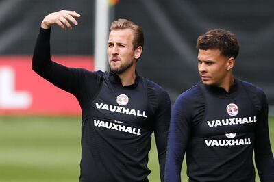 Soccer Football - England Training - The Grove Hotel, Watford, Britain - June 1, 2018   England's Harry Kane and Dele Alli during training   Action Images via Reuters/Carl Recine