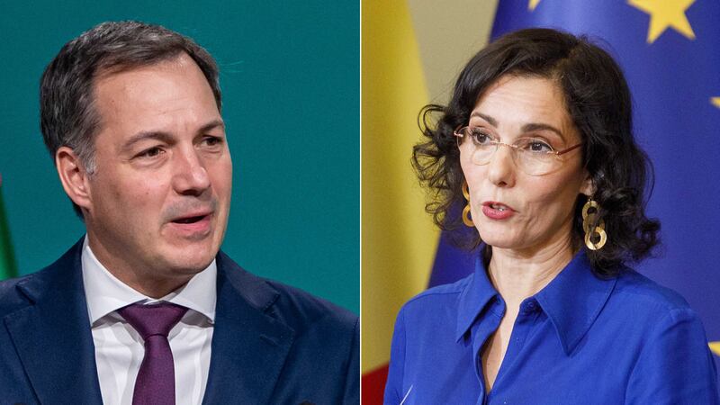 Belgian Prime Minister Alexander De Croo and Foreign Minister Hadja Lahbib are in a minority of European leaders calling for an Israel-Gaza ceasefire. EPA, AFP