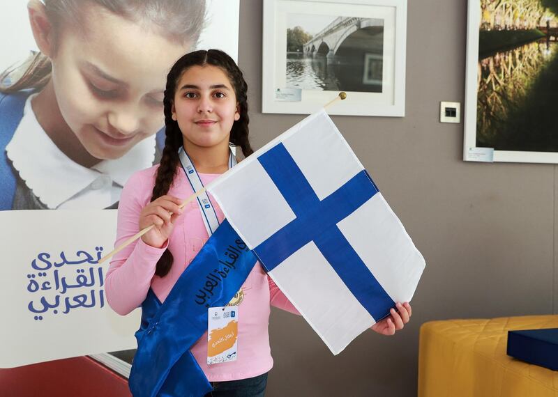 Dubai, U.A.E., October 28, 2018.  Arab Reading Challenge semi-finals. -- Majd Ahmad Majid-11 from Finland.
 Victor Besa / The National
Section:  NA
Reporter:  Anam Rizvi