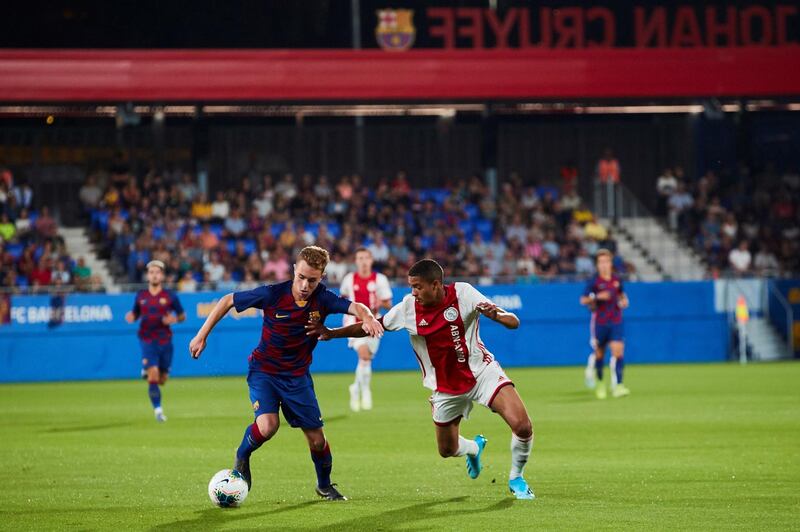 Action from Barcelona v Ajax. Getty
