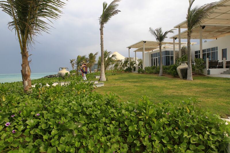 Work at Zaya Nurai Island, overseen by Kamelia Bin Zaal, pictured above, is enhancing the existing landscape design of the Abu Dhabi island by introducing new plant species. Ravindranath K / The National