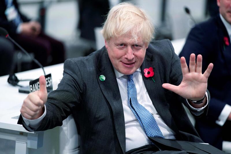 A sleaze scandal rattled Boris Johnson’s ruling Conservatives as he tried to pull off a political triumph at the Cop26 climate summit in Glasgow. Photo: AFP