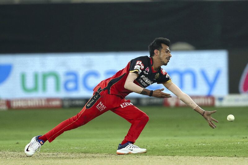 Yuzvendra Chahal of Royal Challengers Bangalore during match 19 of season 13 of the Dream 11 Indian Premier League (IPL) between the Royal Challengers Bangalore and the 
Delhi Capitals held at the Dubai International Cricket Stadium, Dubai in the United Arab Emirates on the 5th October 2020.  Photo by: Ron Gaunt  / Sportzpics for BCCI