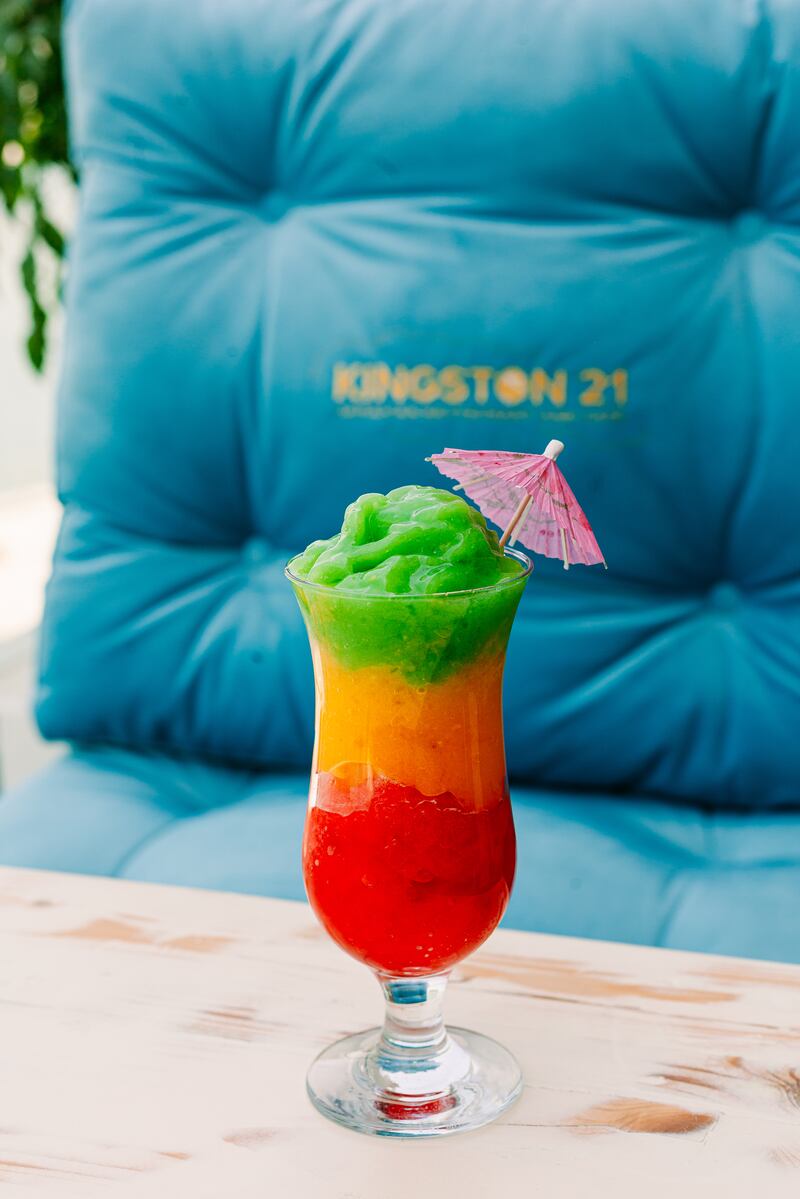 Frozen Bob Marley, the signature drink at Kingston 21.
