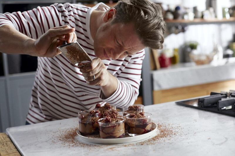 Jamie Oliver's new series will feature dishes created with just five ingredients. Photo by Sam Robinson