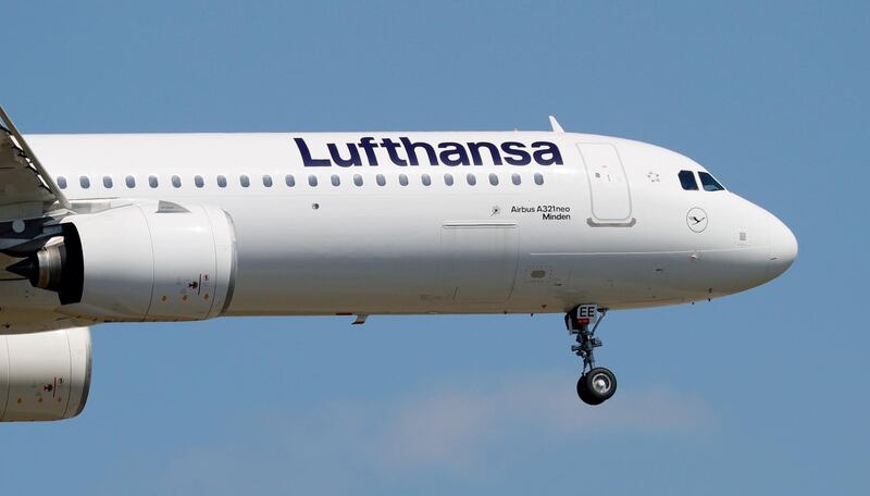 epa08503262 An aircraft from German carrier Lufthansa lands at the international airport in Frankfurt am Main, Germany, 23 June 2020. According to media reports, the German government and Lufthansa have reached an agreement on a bailout rescue package. On 25 June 2020 Lufthansa will hold its Annual General Meeting.  EPA/RONALD WITTEK