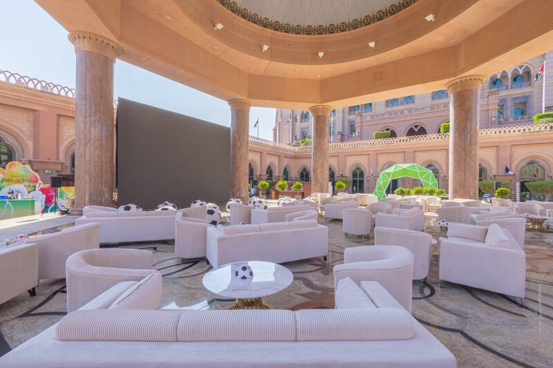 Emirates Palace will have a dedicated open-air football fan zone for the duration of the World Cup. Photo: Emirates Palace