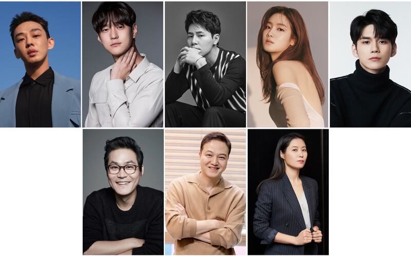 The cast of the coming Korean drama 'Seoul Vibe'.