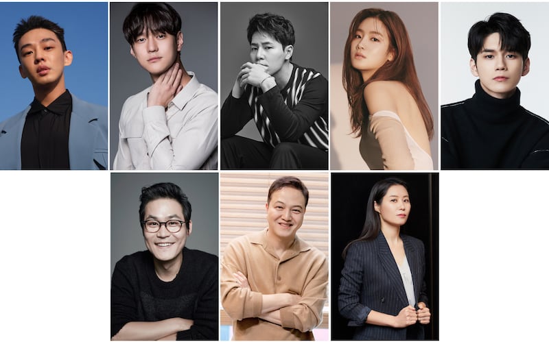 The cast of the coming Korean drama 'Seoul Vibe'.